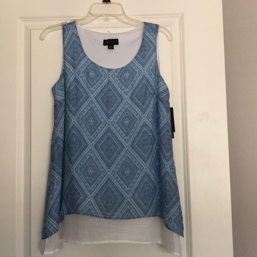 Women’s Blue 2-layer tank, Size Small